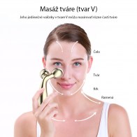 TOUCHBEAUTY 1613A Masážny valček na tvár zlatý