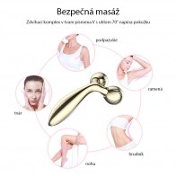 TOUCHBEAUTY 1613A Masážny valček na tvár zlatý