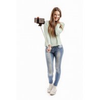 MadMan Selfie tyč DELUXE BT 100 cm růžová (monopod)